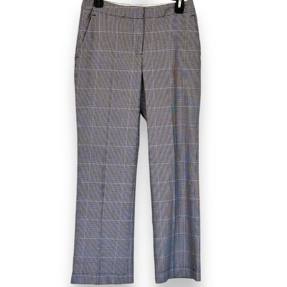 Michael Michael Kors Women’s Straight Leg Plaid Houndstooth Trousers  Sz 2 - Picture 1 of 10